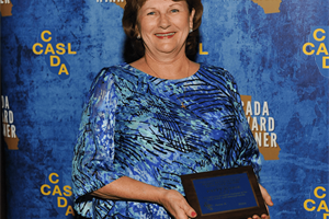 Patty Judge, Executive Director and President, Aaron Judge ALL RISE Foundation receives the California Association Directors of Activities Harry Bettencourt Award