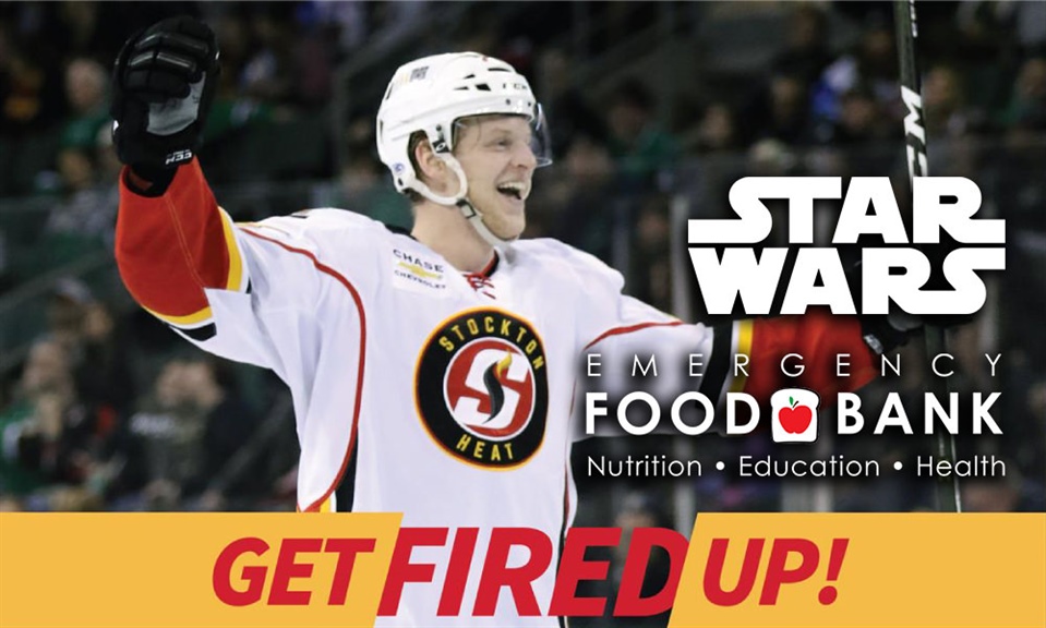 Support the Emergency Food Bank with Star Wars and the Stockton Heat