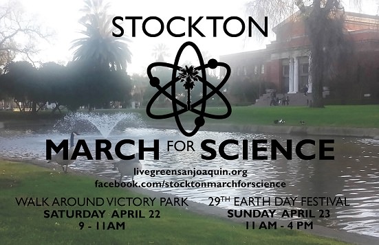 Stockton March for Science - 9am - April 22 at Victory Park