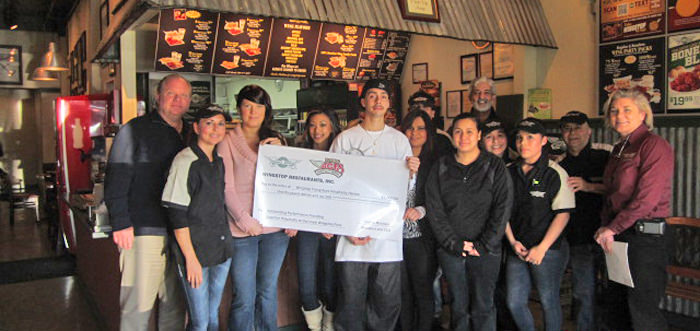 Stockton Wingstop Honored with Flying Aces Award