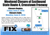 Weekend closure of the Crosstown Freeway in Stockton