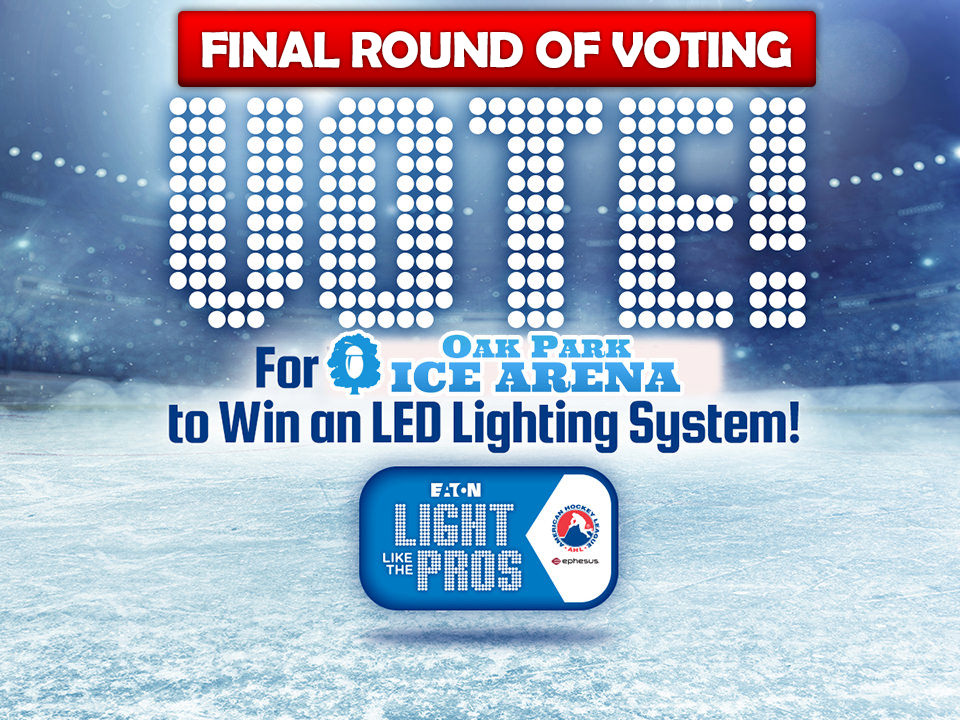 Oak Park Ice Arena Moves on to the Finals in Light Like the Pros Contest